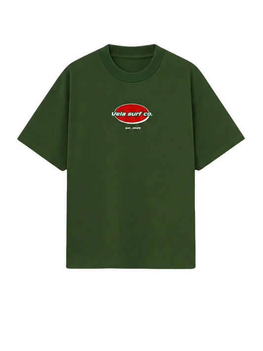 Camiseta oversized Round House Green